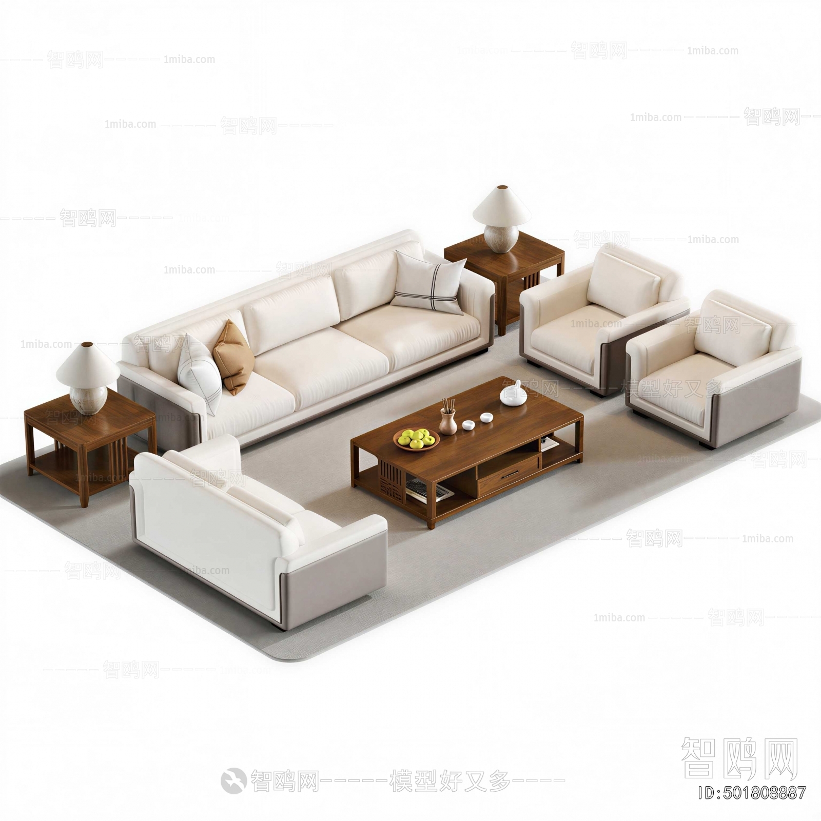 New Chinese Style Sofa Combination