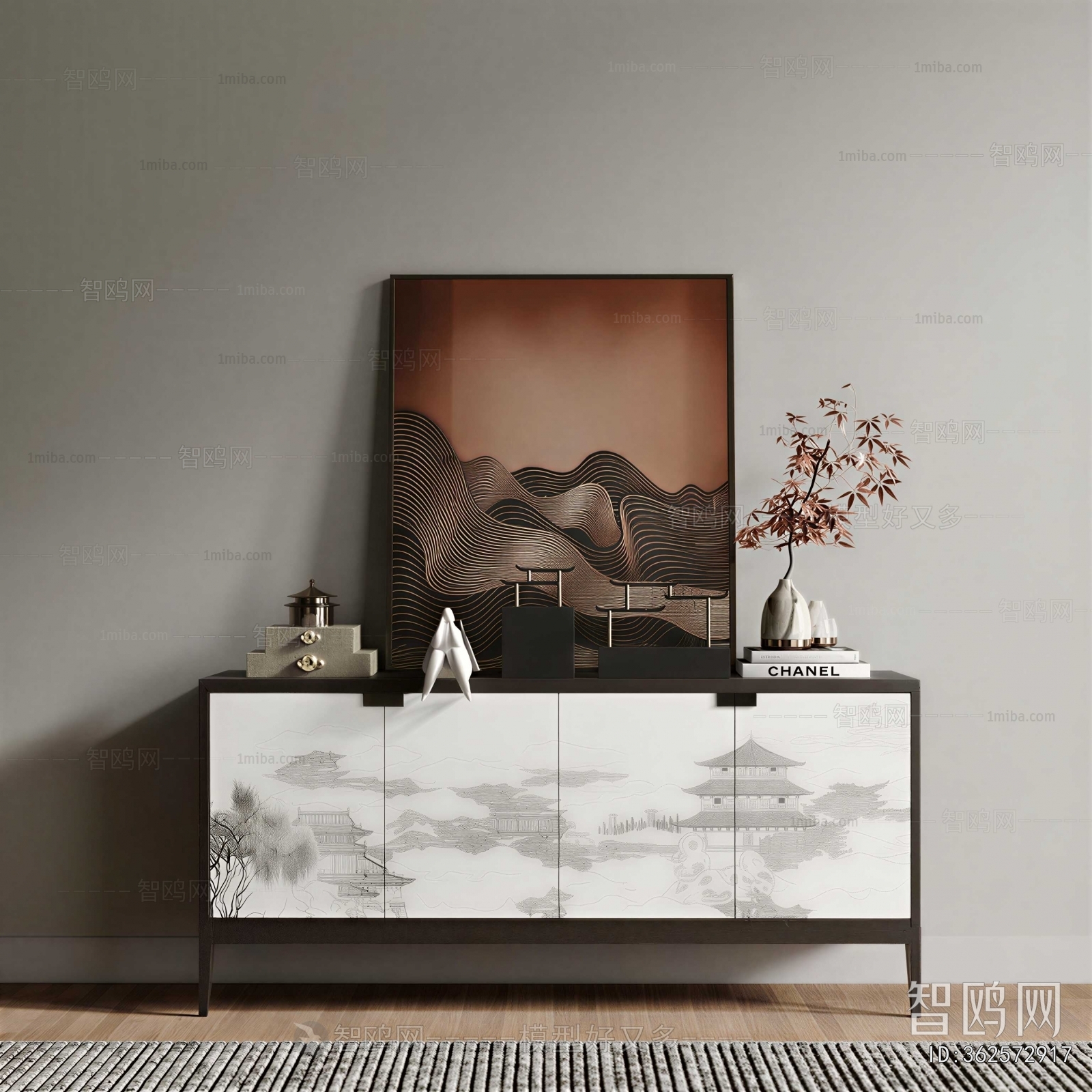 New Chinese Style Side Cabinet