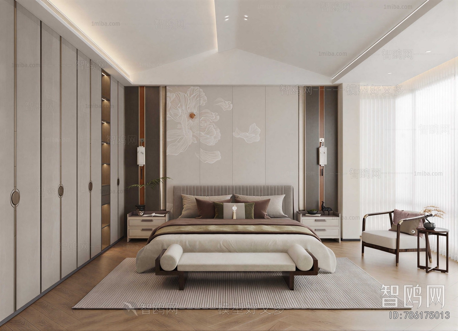 New Chinese Style Bedroom