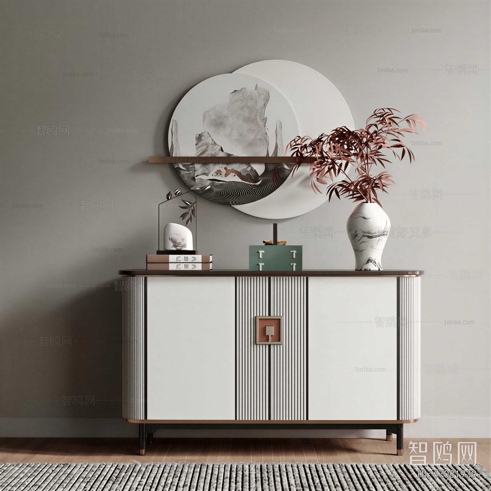 New Chinese Style Side Cabinet