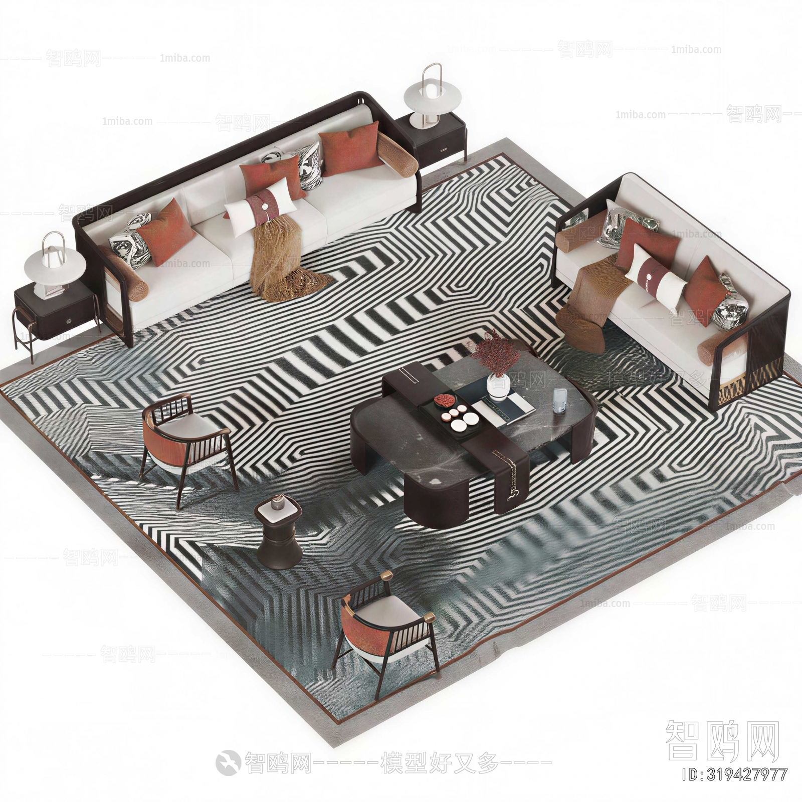 New Chinese Style Sofa Combination