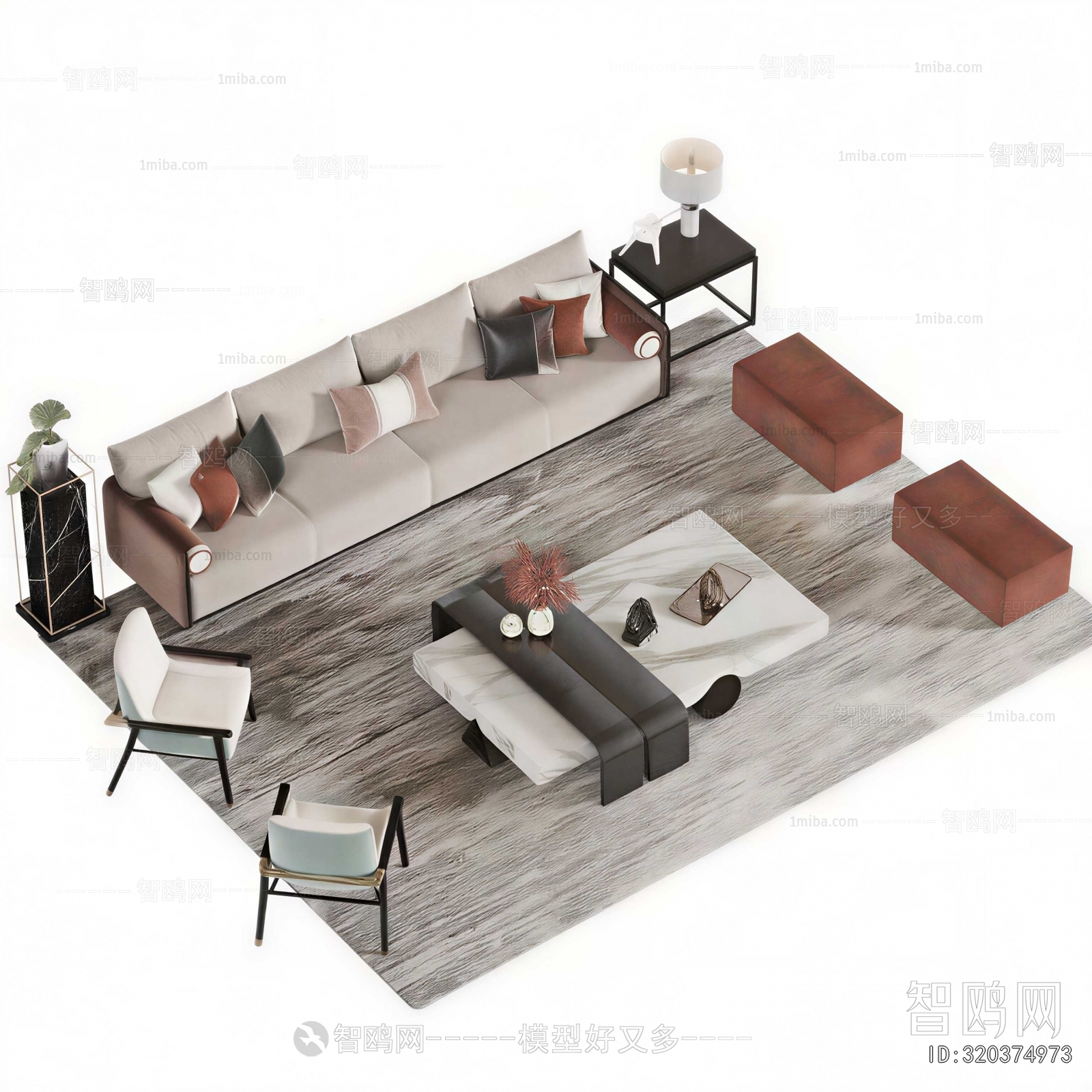 New Chinese Style Sofa Combination