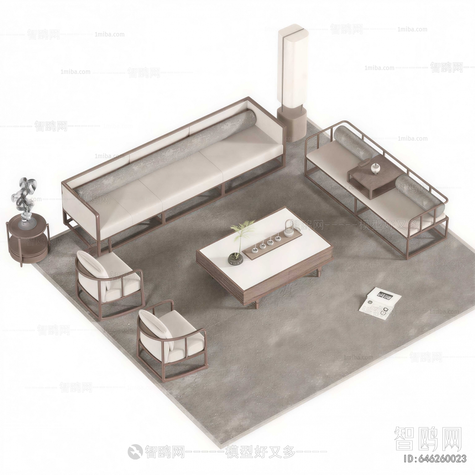 New Chinese Style Sofa Combination