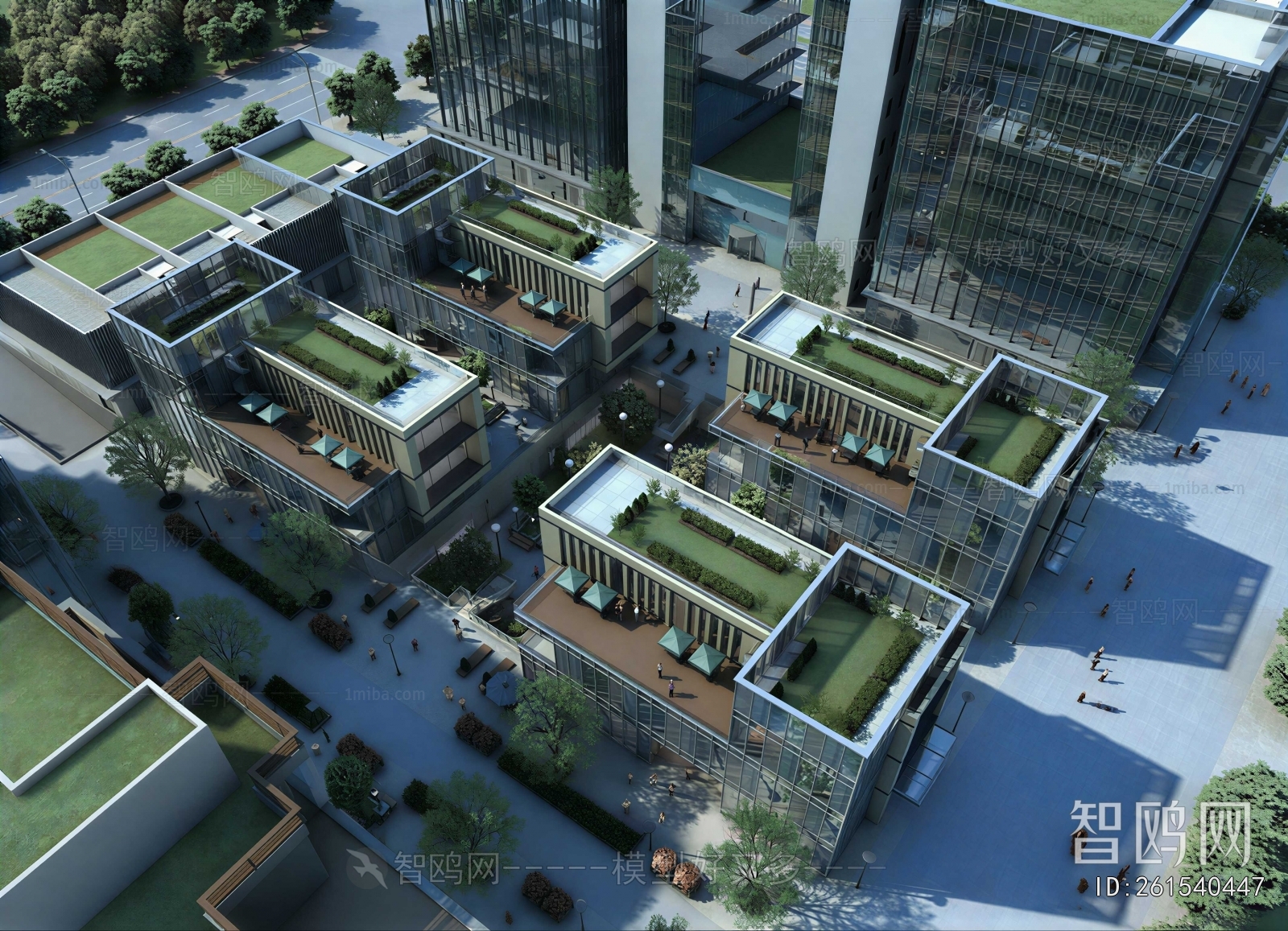 Modern Architectural Bird's-eye View Planning