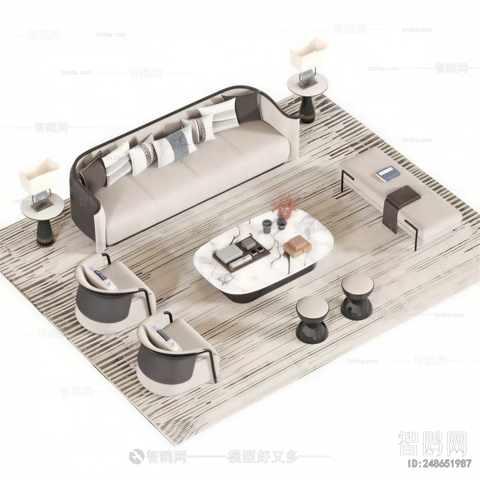 New Chinese Style Sofa Combination