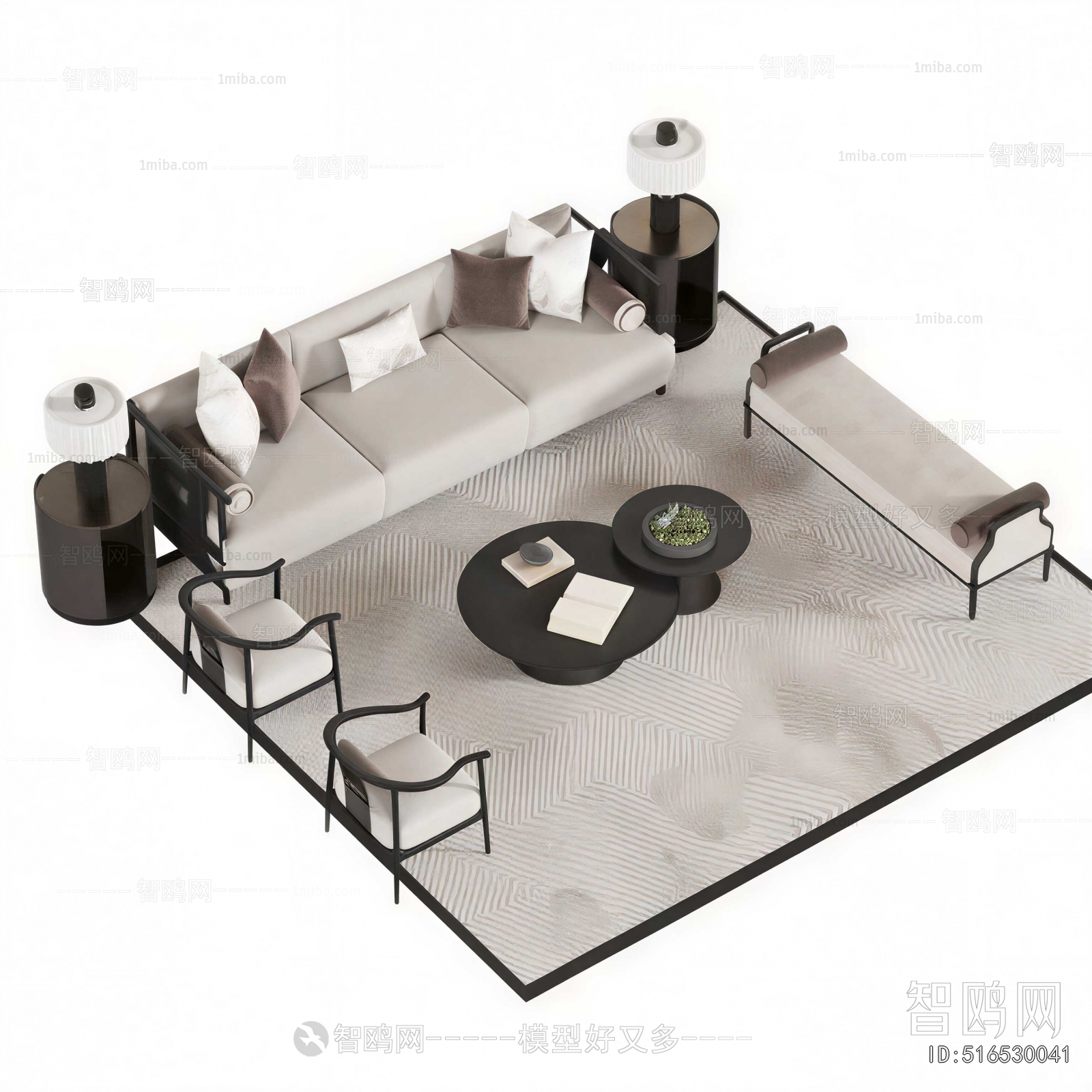 New Chinese Style Sofa Combination