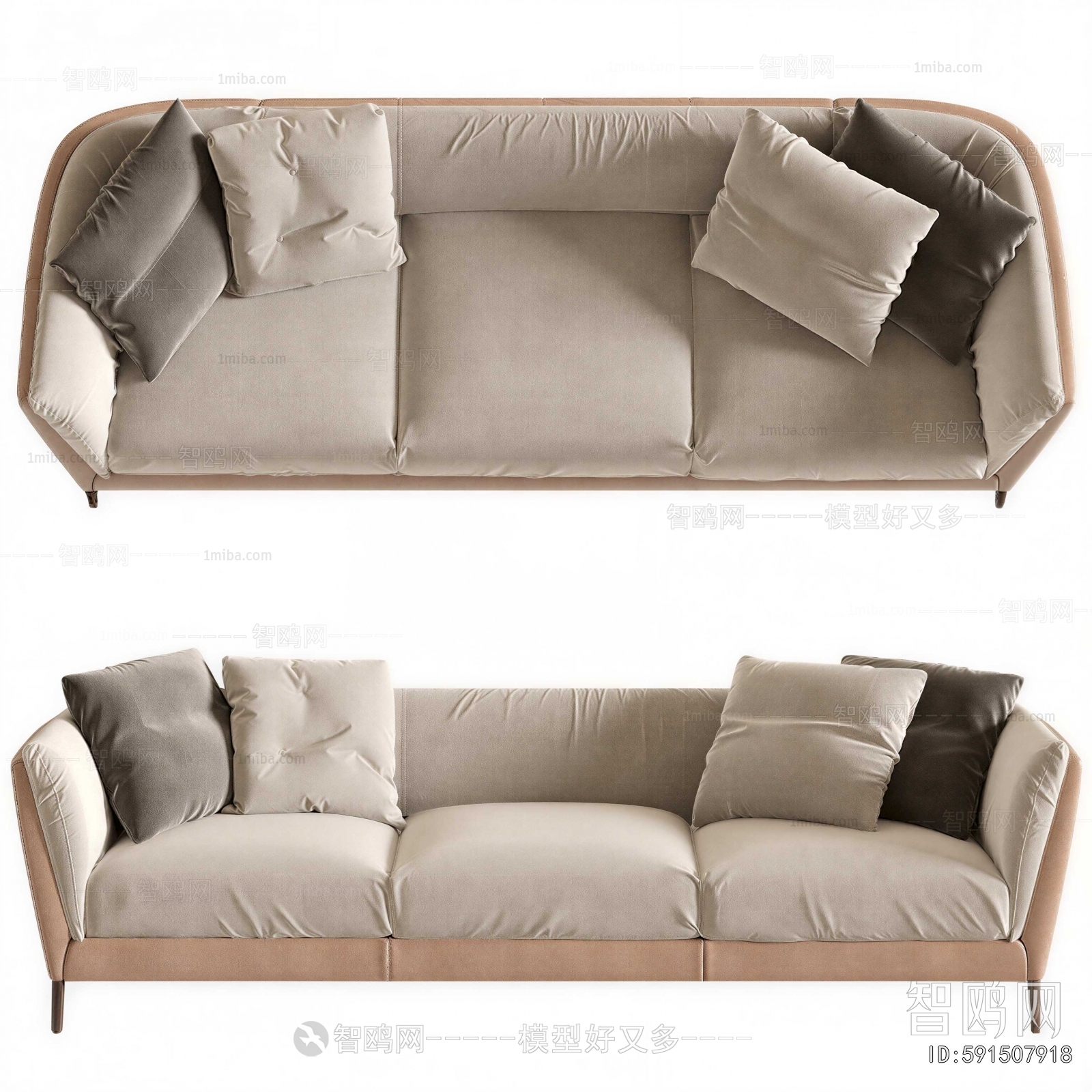 Modern Three-seat Sofa