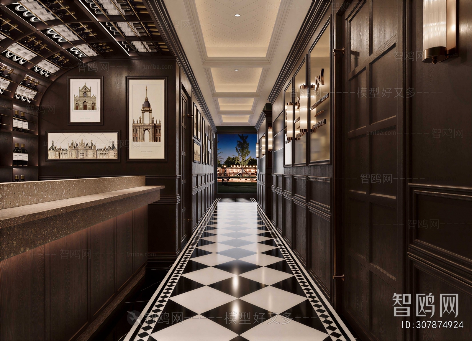 Retro Style Corridor