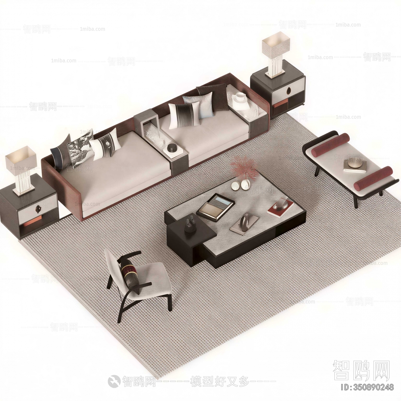 New Chinese Style Sofa Combination