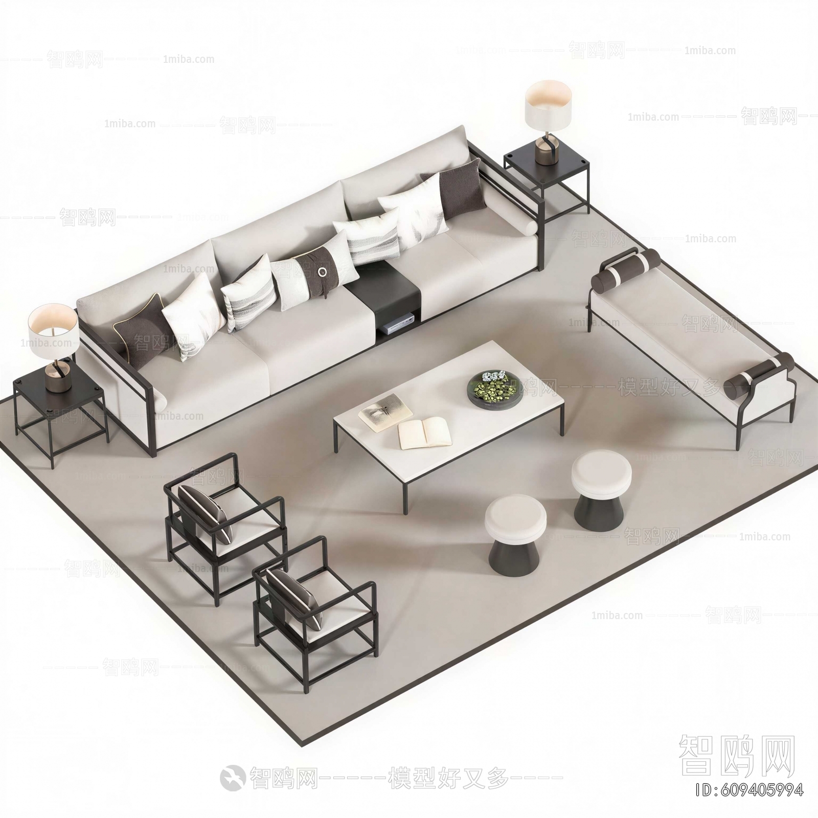 New Chinese Style Sofa Combination