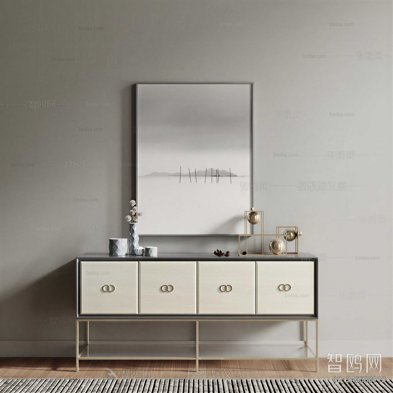 New Chinese Style Side Cabinet