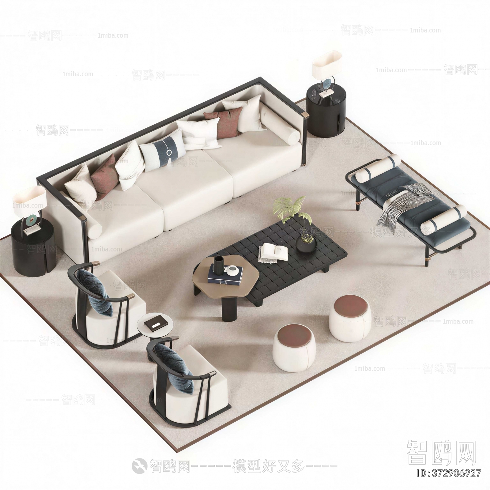 New Chinese Style Sofa Combination