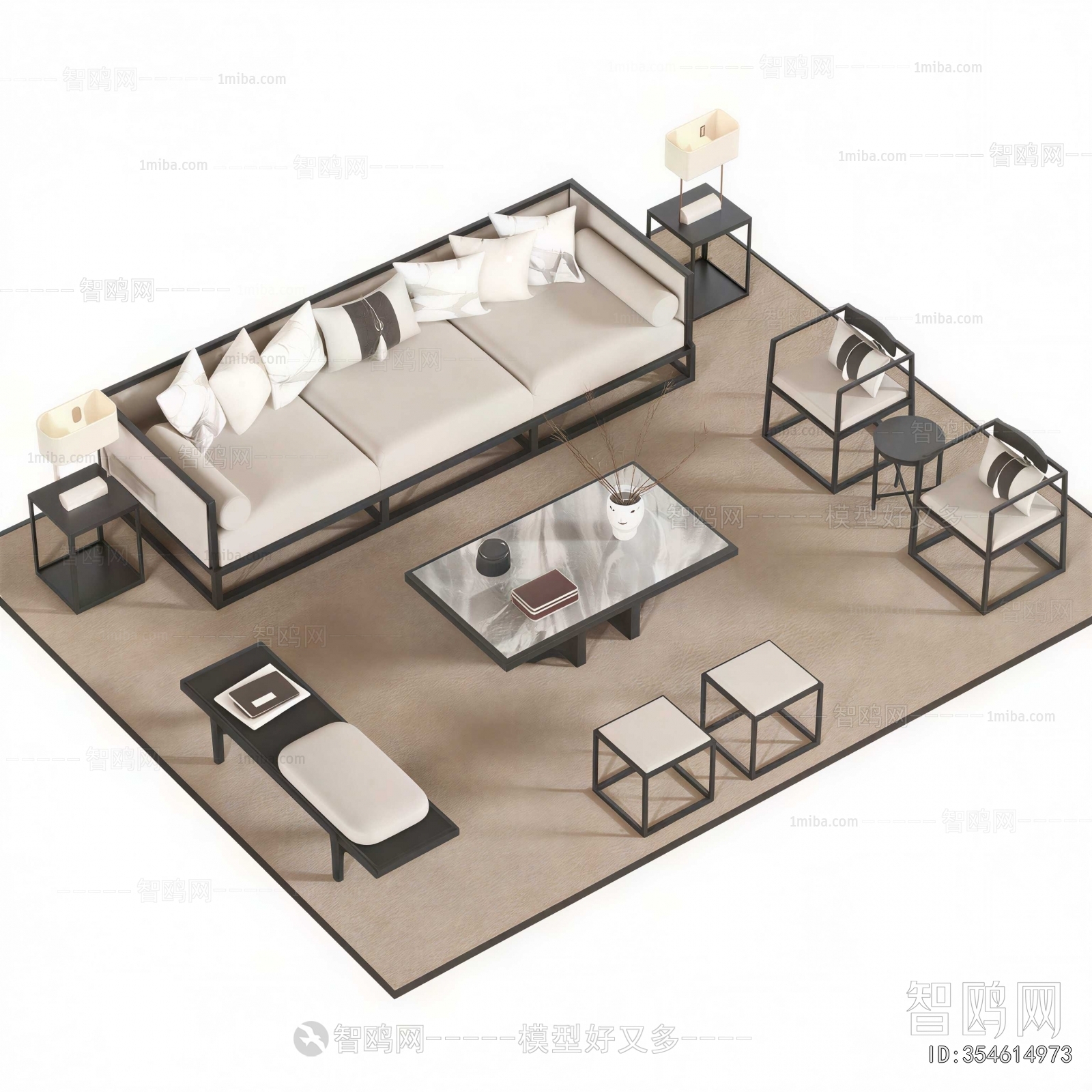 New Chinese Style Sofa Combination