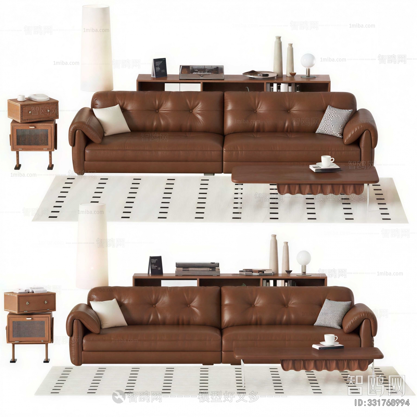 Retro Style Multi Person Sofa