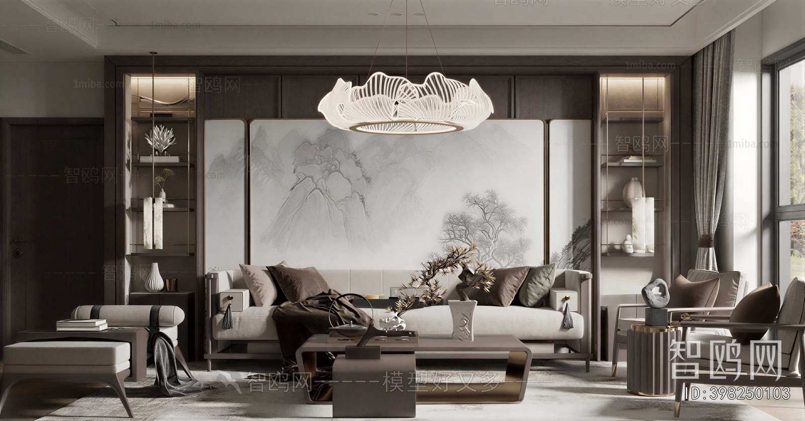 New Chinese Style A Living Room