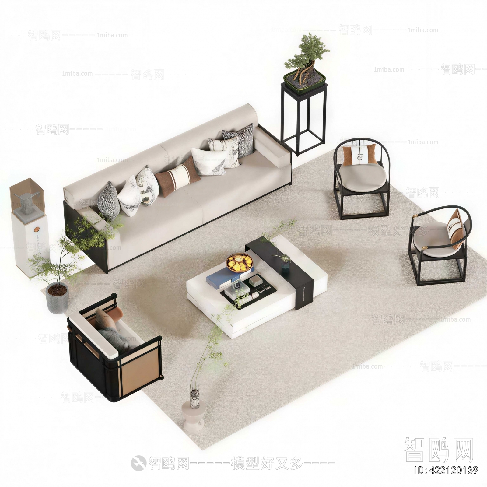 New Chinese Style Sofa Combination