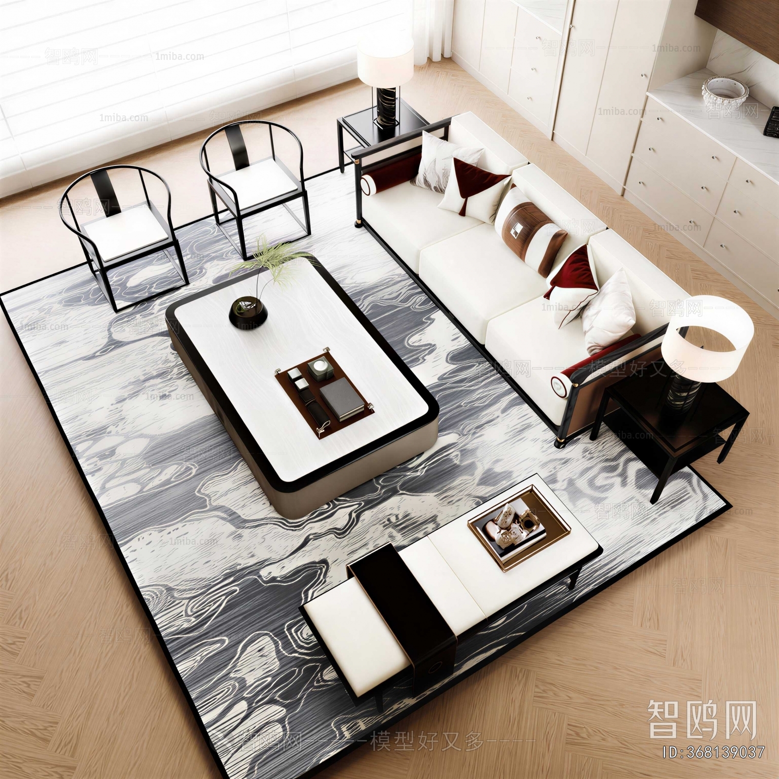 New Chinese Style Sofa Combination