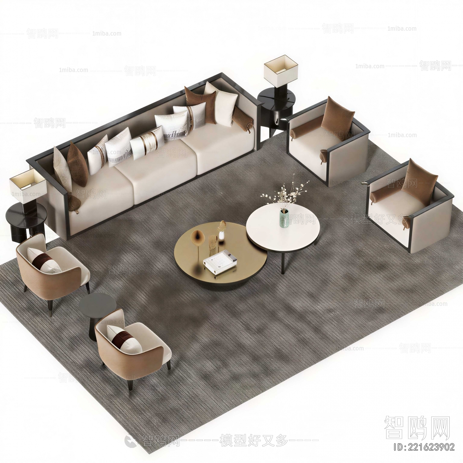 New Chinese Style Sofa Combination