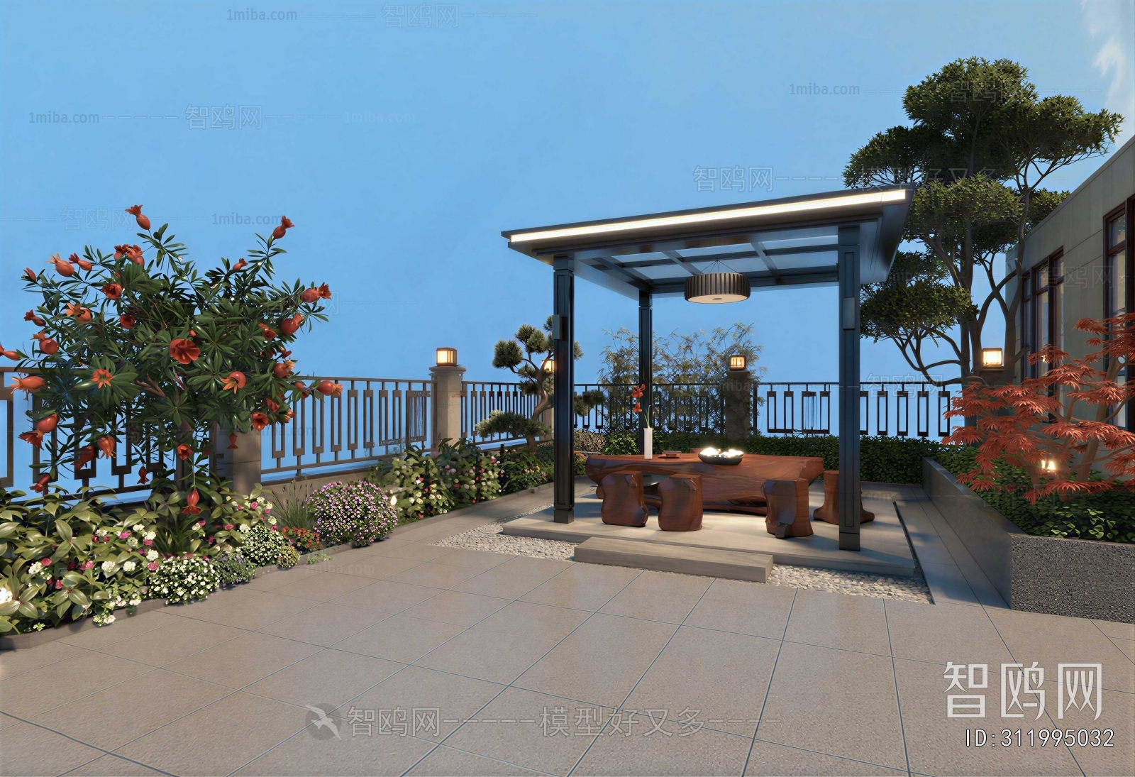 New Chinese Style Terrace