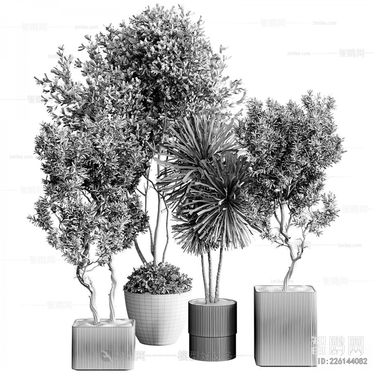 Modern Ground Green Plant Potted Plants