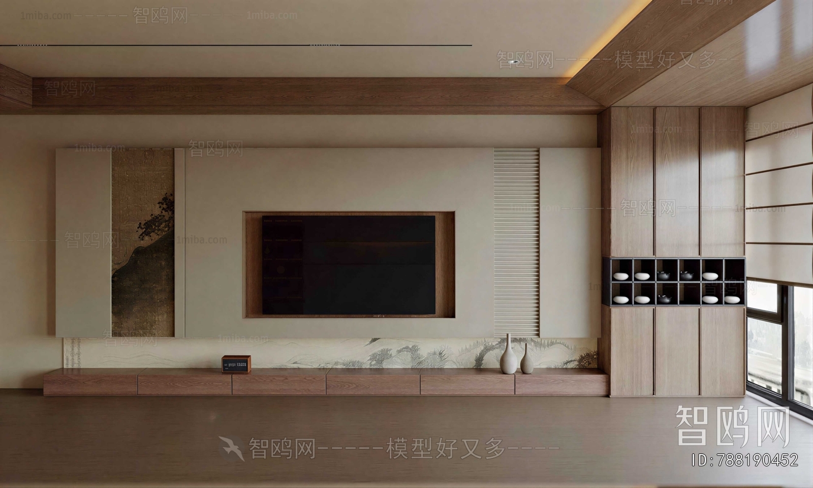 New Chinese Style TV Wall