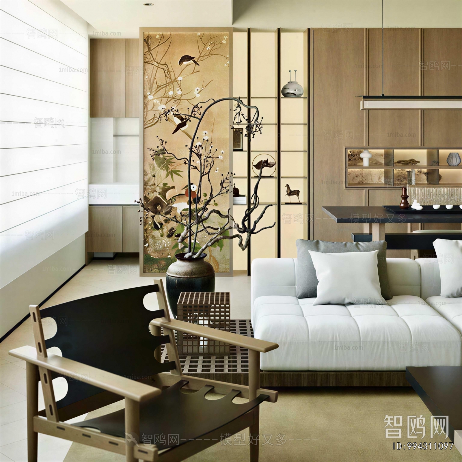 New Chinese Style A Living Room