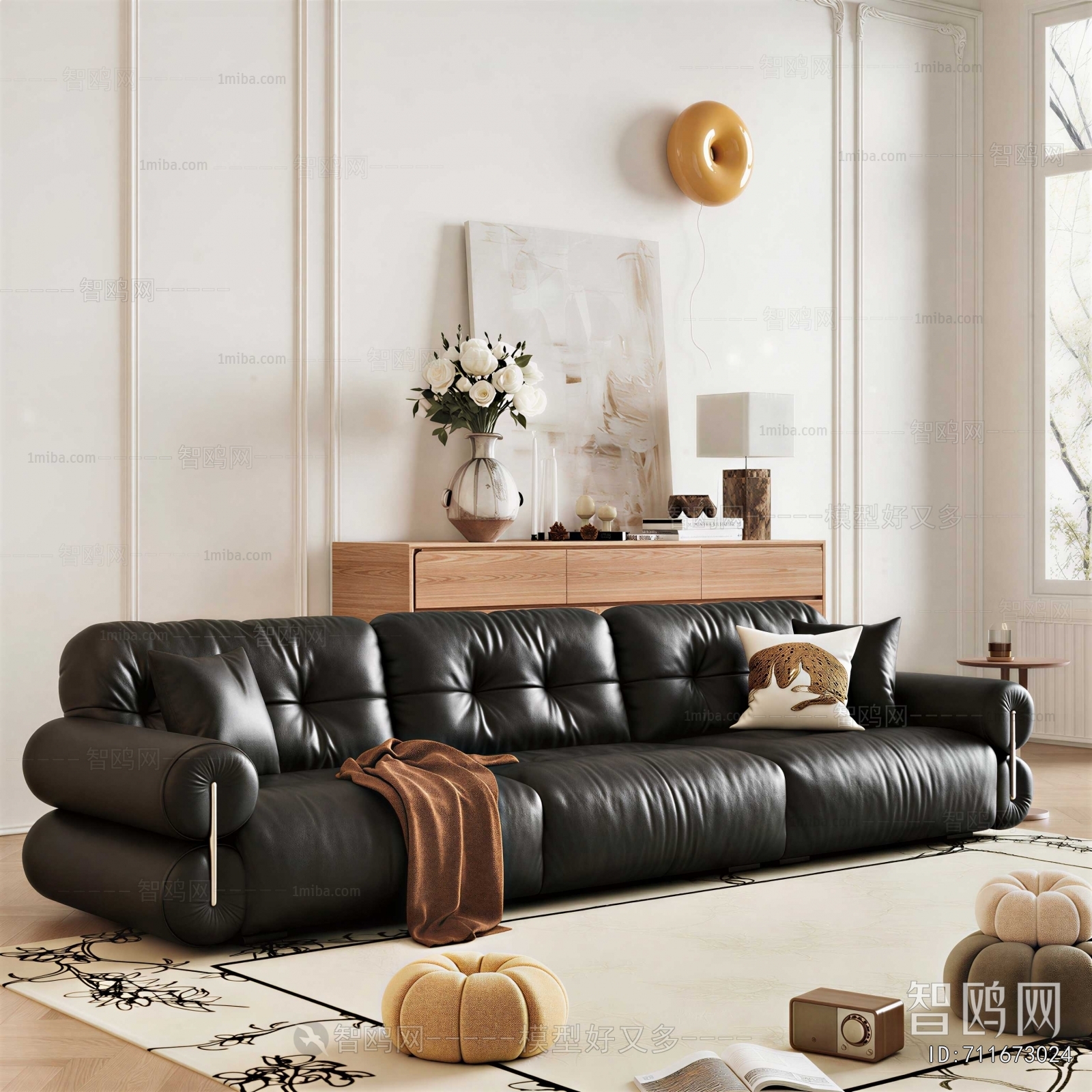 Modern Three-seat Sofa
