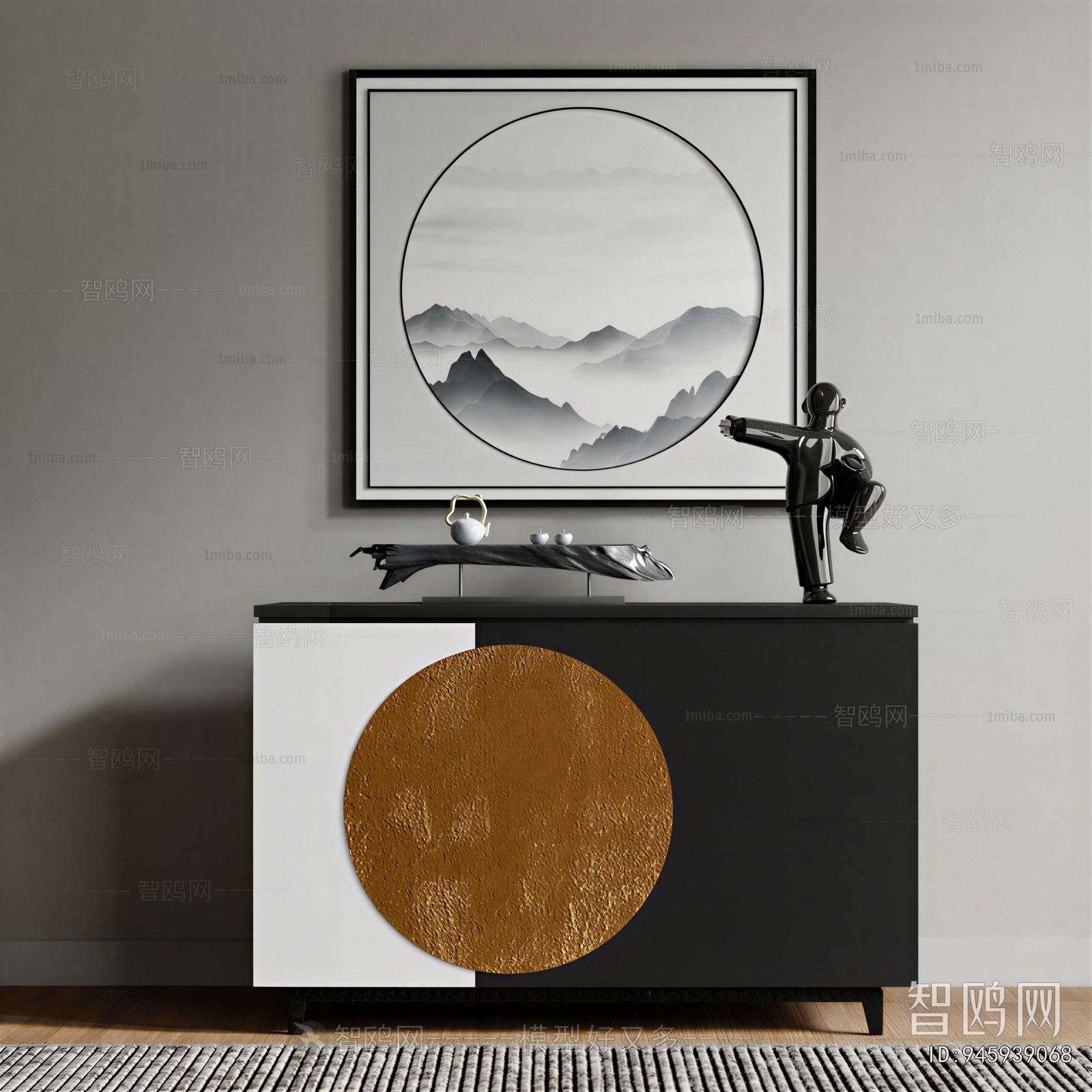 New Chinese Style Side Cabinet