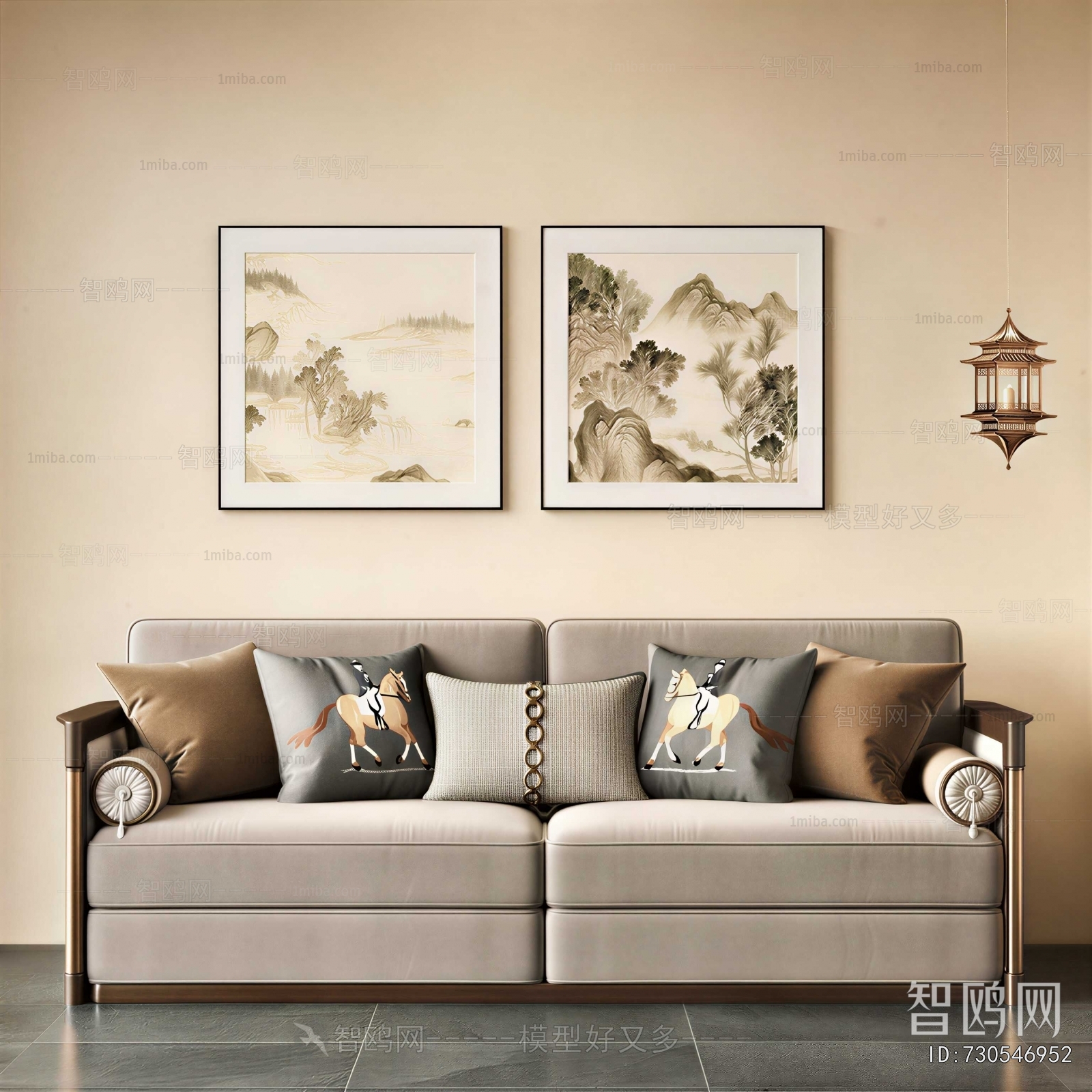 New Chinese Style A Sofa For Two