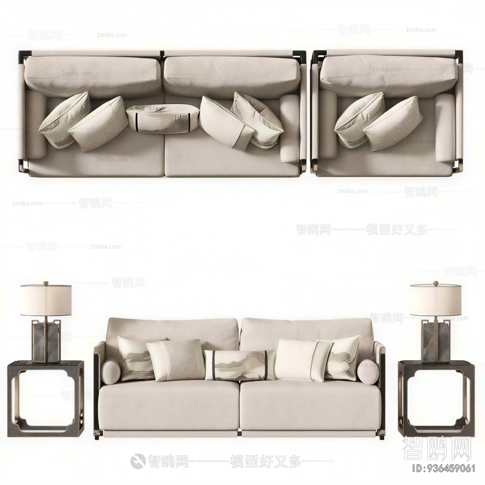 New Chinese Style A Sofa For Two