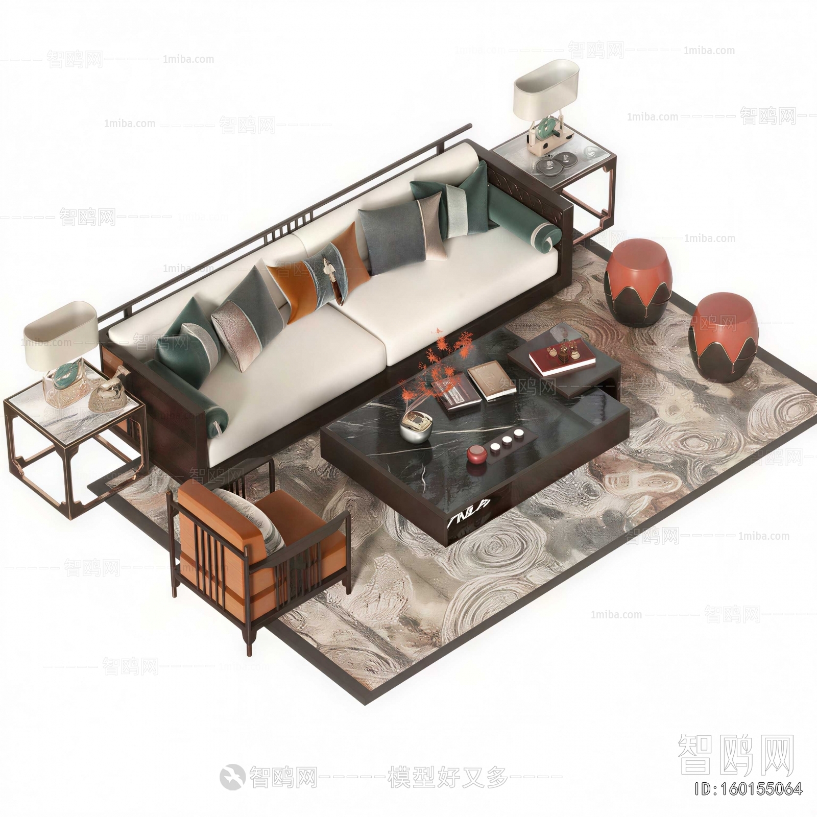 New Chinese Style Sofa Combination