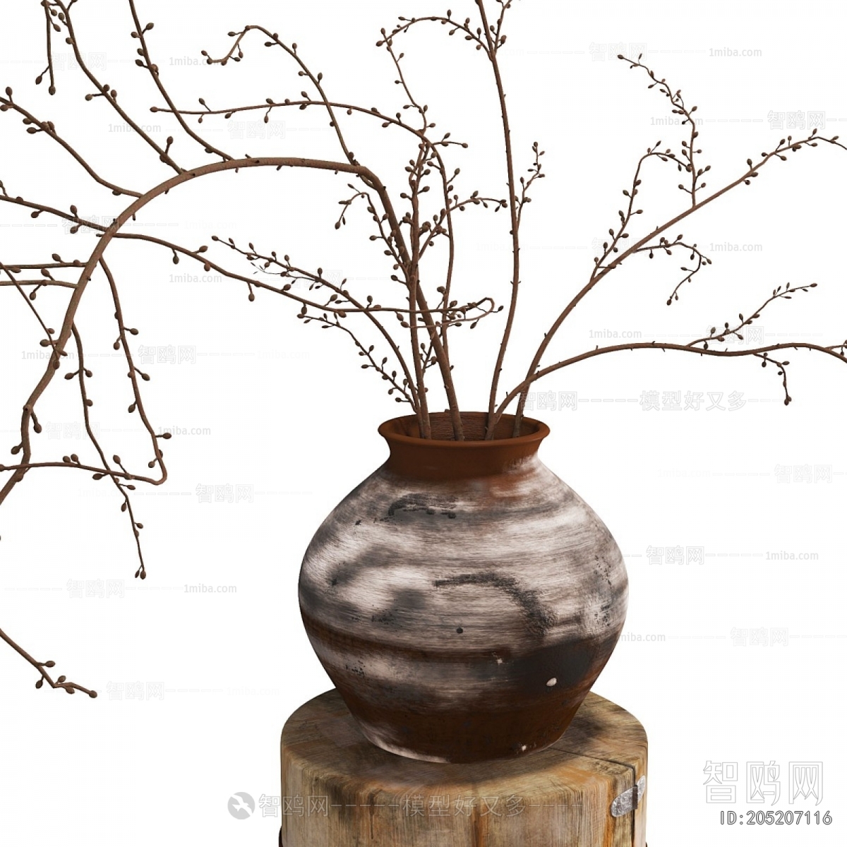 Wabi-sabi Style Clay Pot