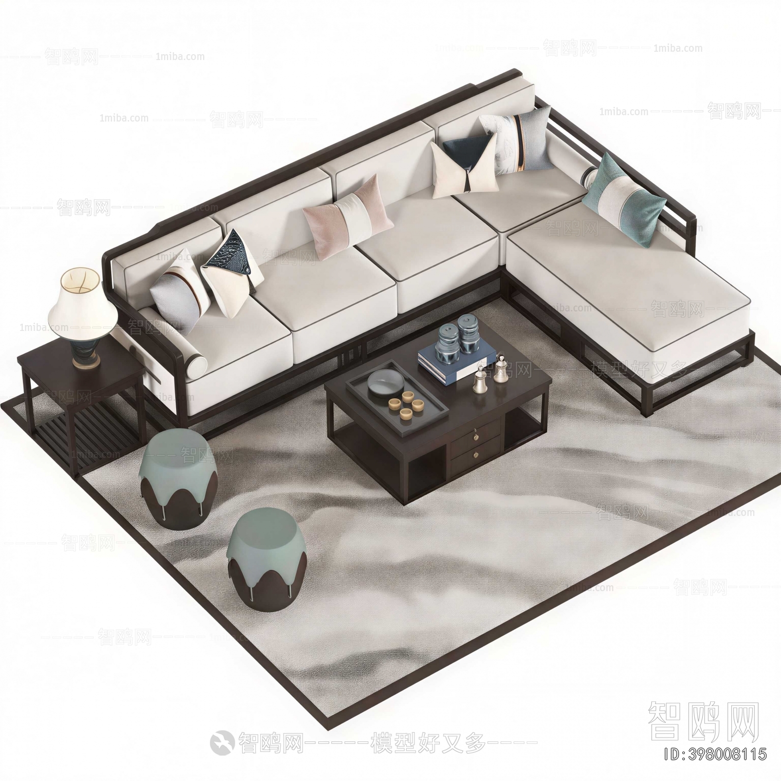 New Chinese Style Sofa Combination