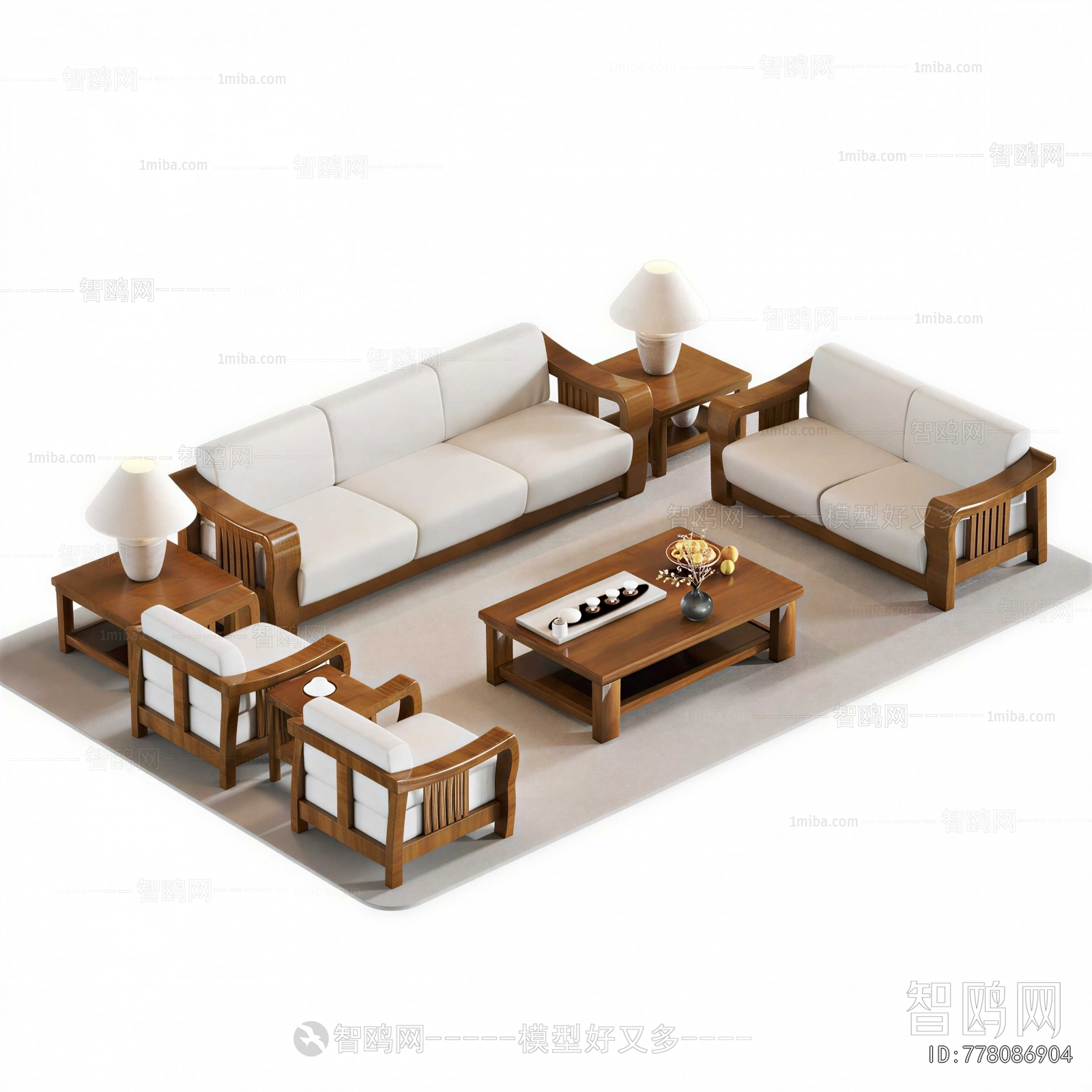New Chinese Style Sofa Combination