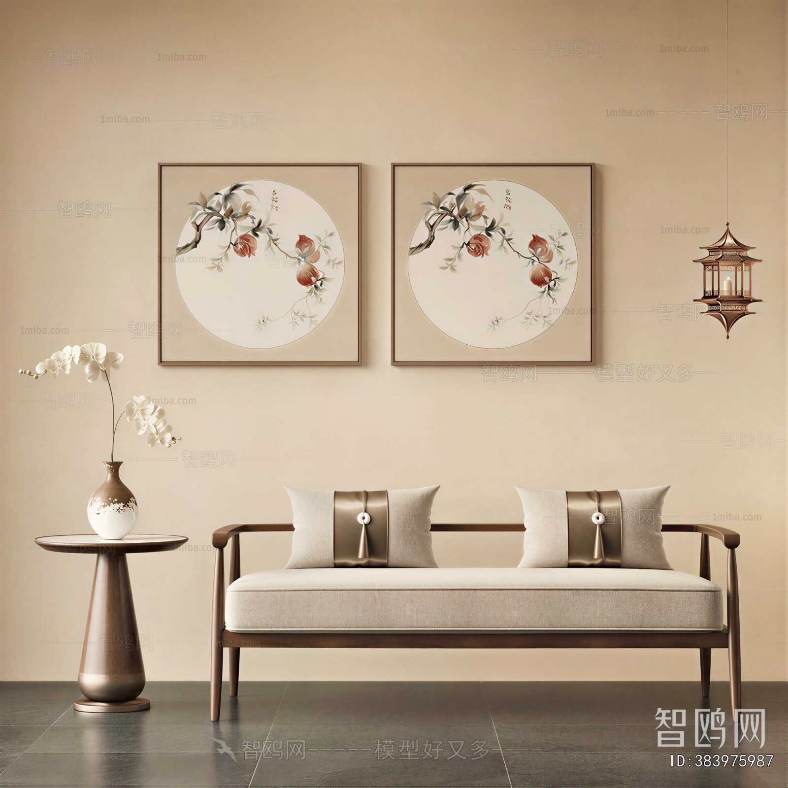 New Chinese Style A Sofa For Two