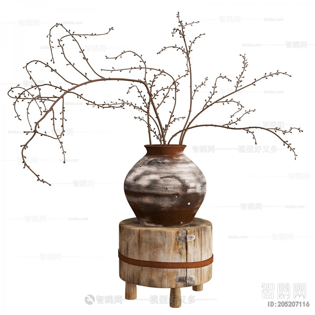 Wabi-sabi Style Clay Pot