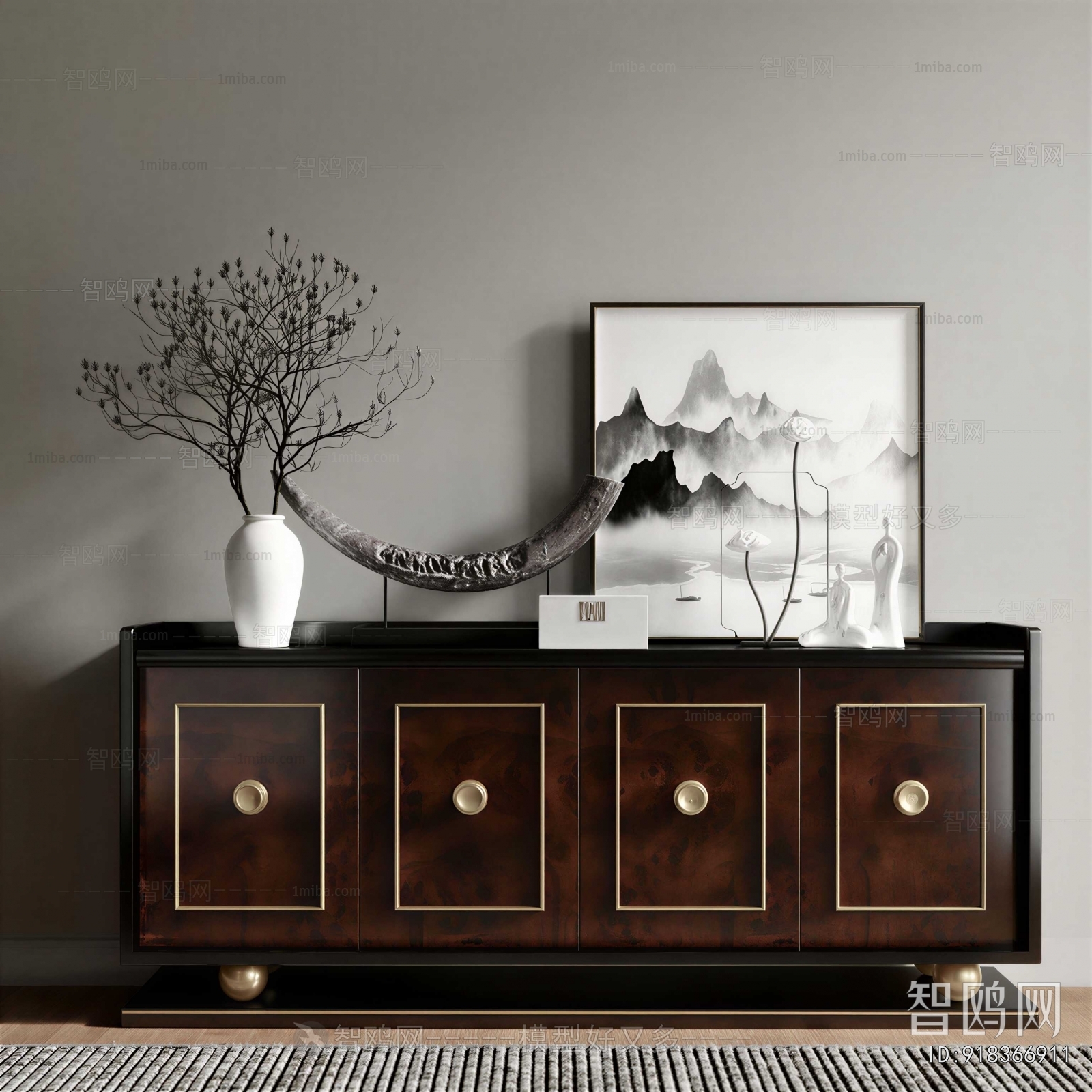 New Chinese Style Side Cabinet