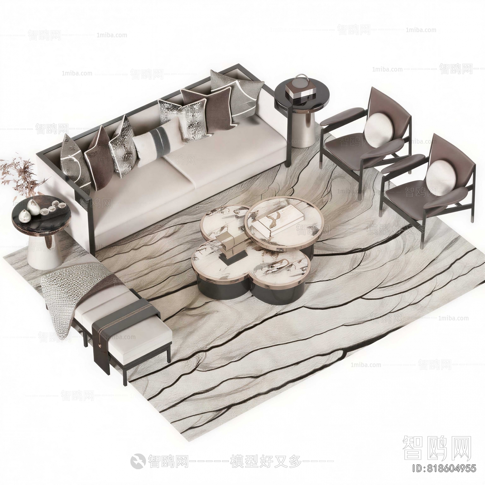 New Chinese Style Sofa Combination