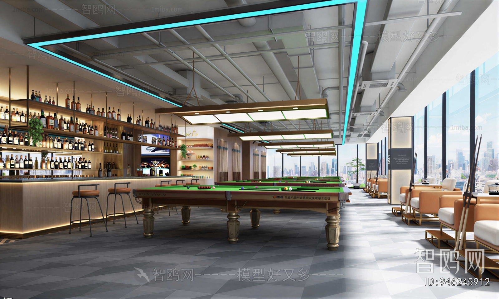 Modern Billiard Room