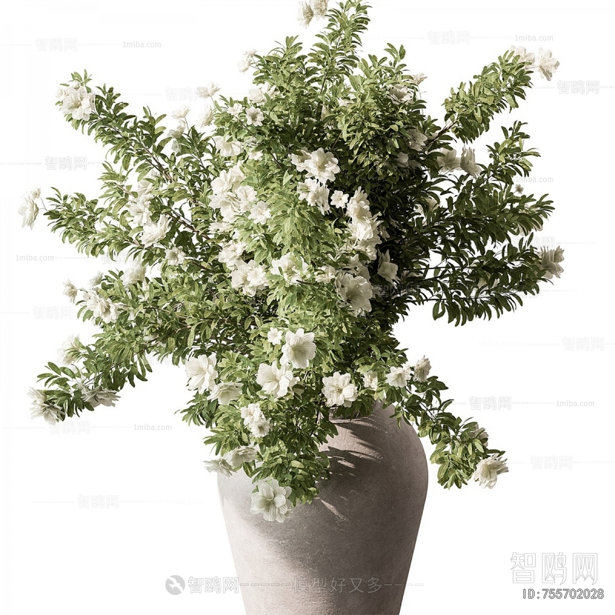 Modern Potted Green Plant