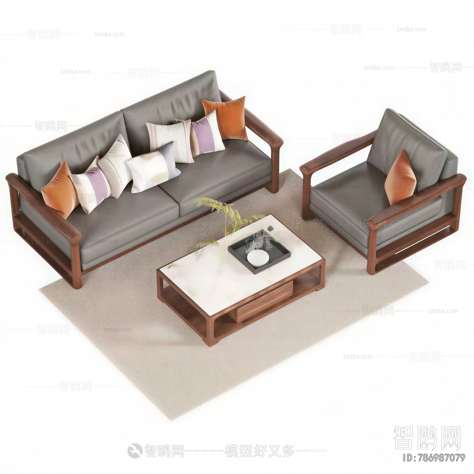 New Chinese Style Sofa Combination