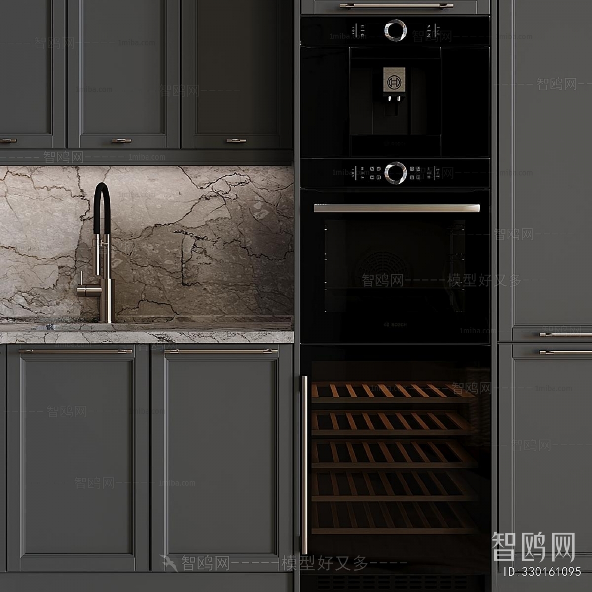 Simple European Style Kitchen Cabinet