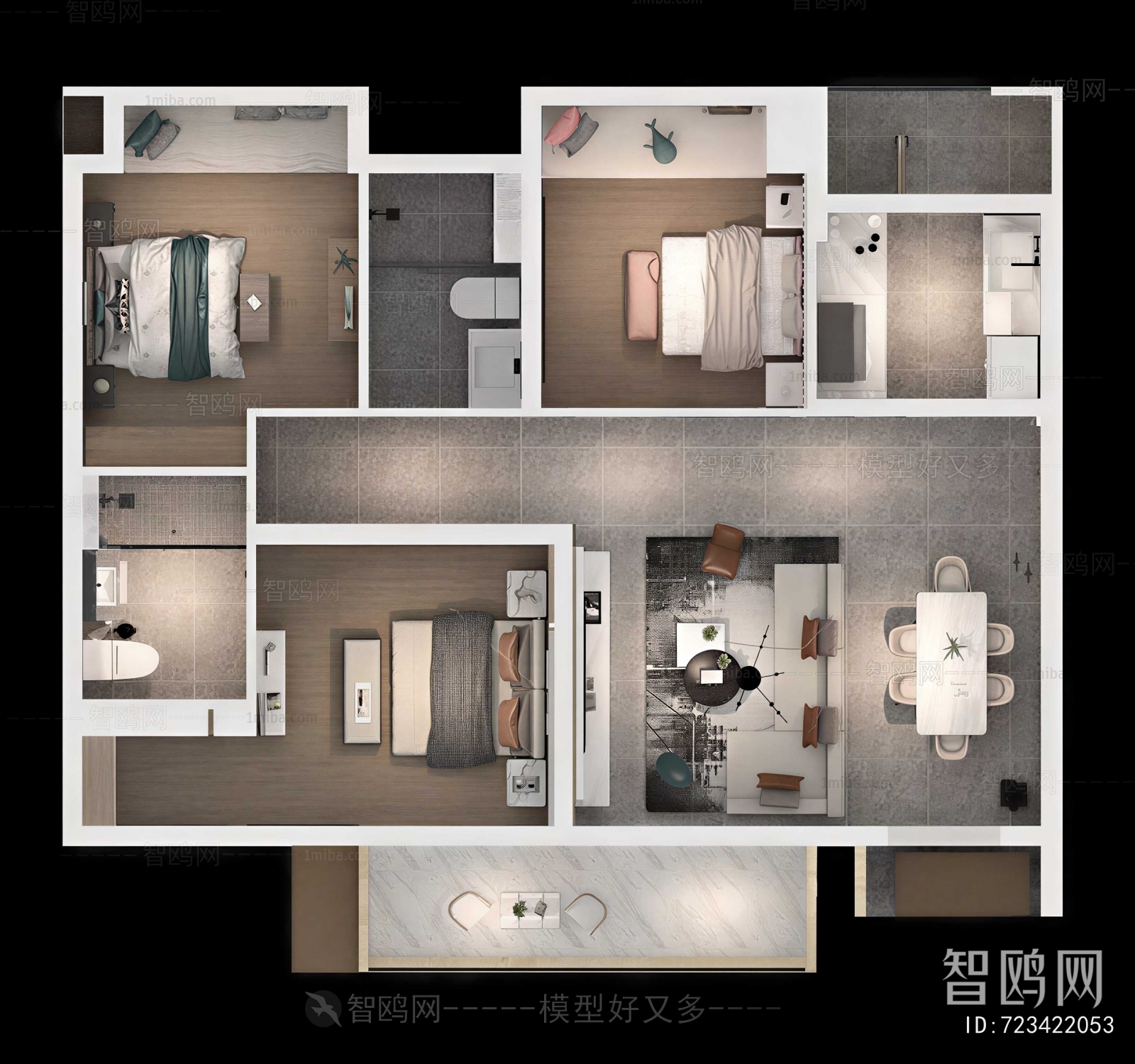 Modern A Bird's-eye View Of Home Decoration