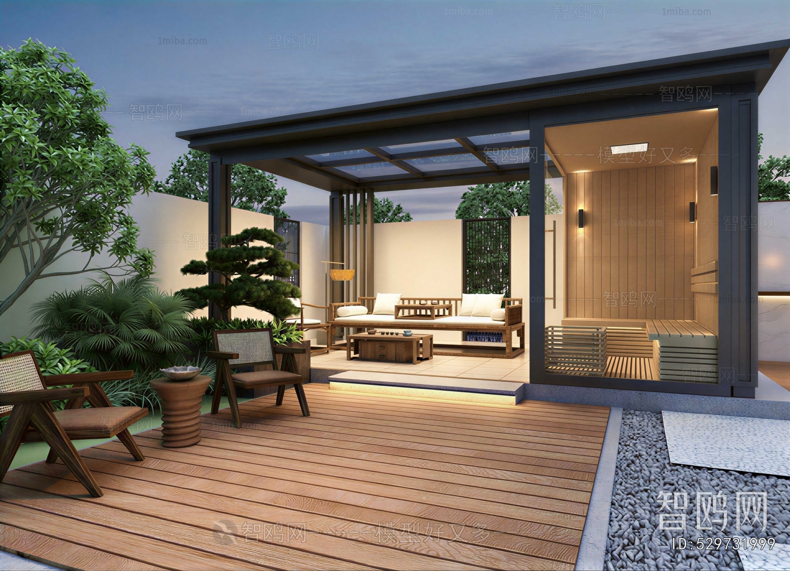 New Chinese Style Courtyard/landscape
