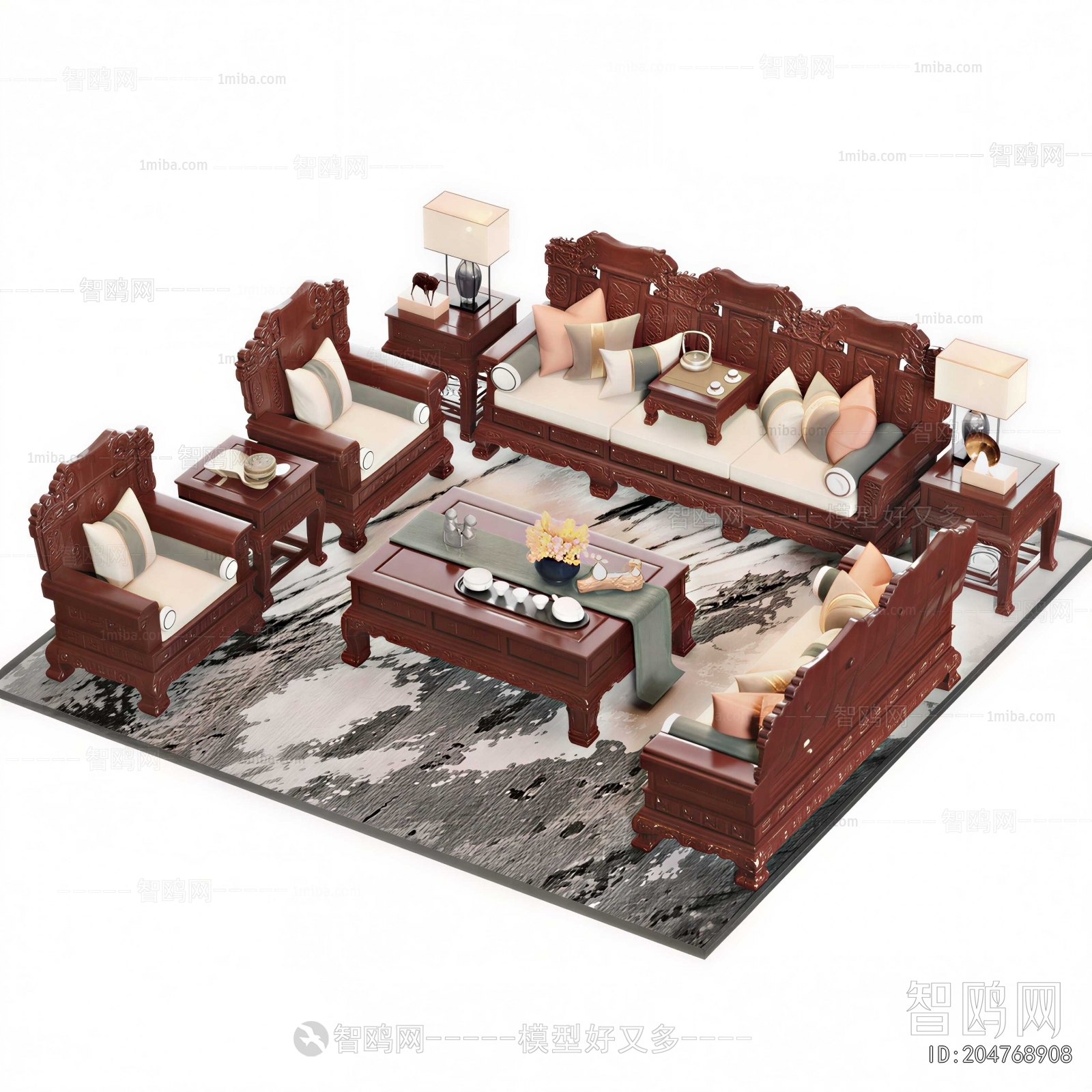 Chinese Style Sofa Combination