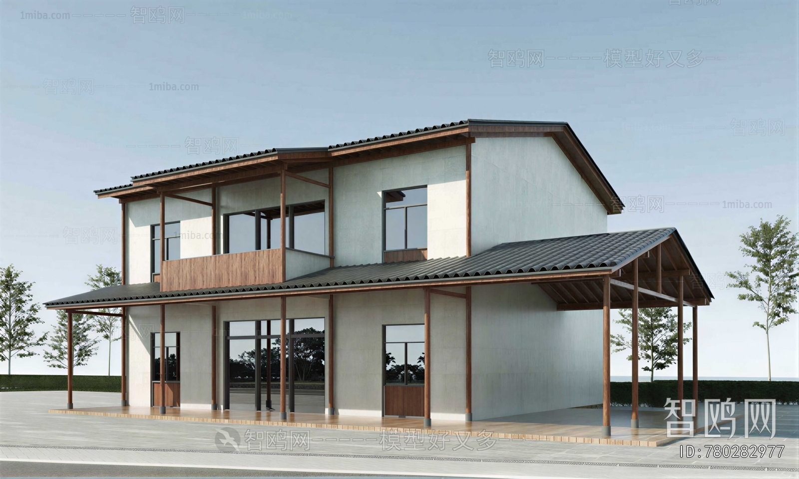 New Chinese Style Appearance Of Commercial Building