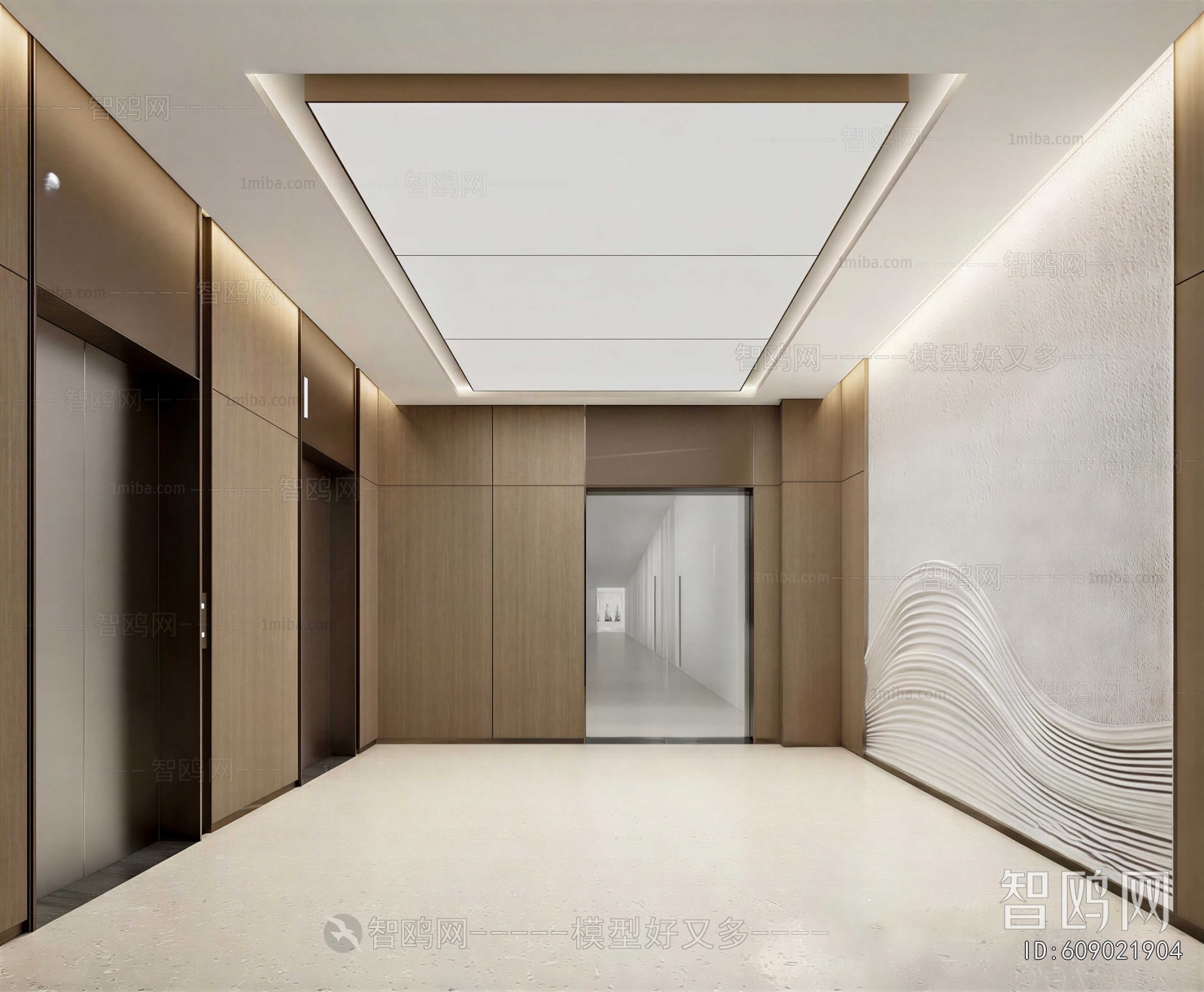 Modern Office Elevator Hall