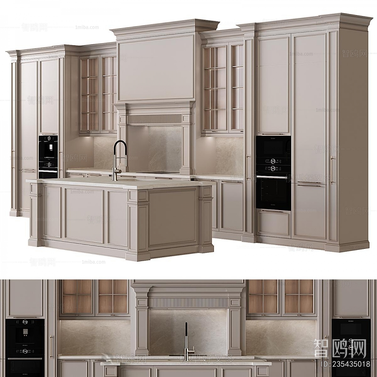 Simple European Style Kitchen Cabinet