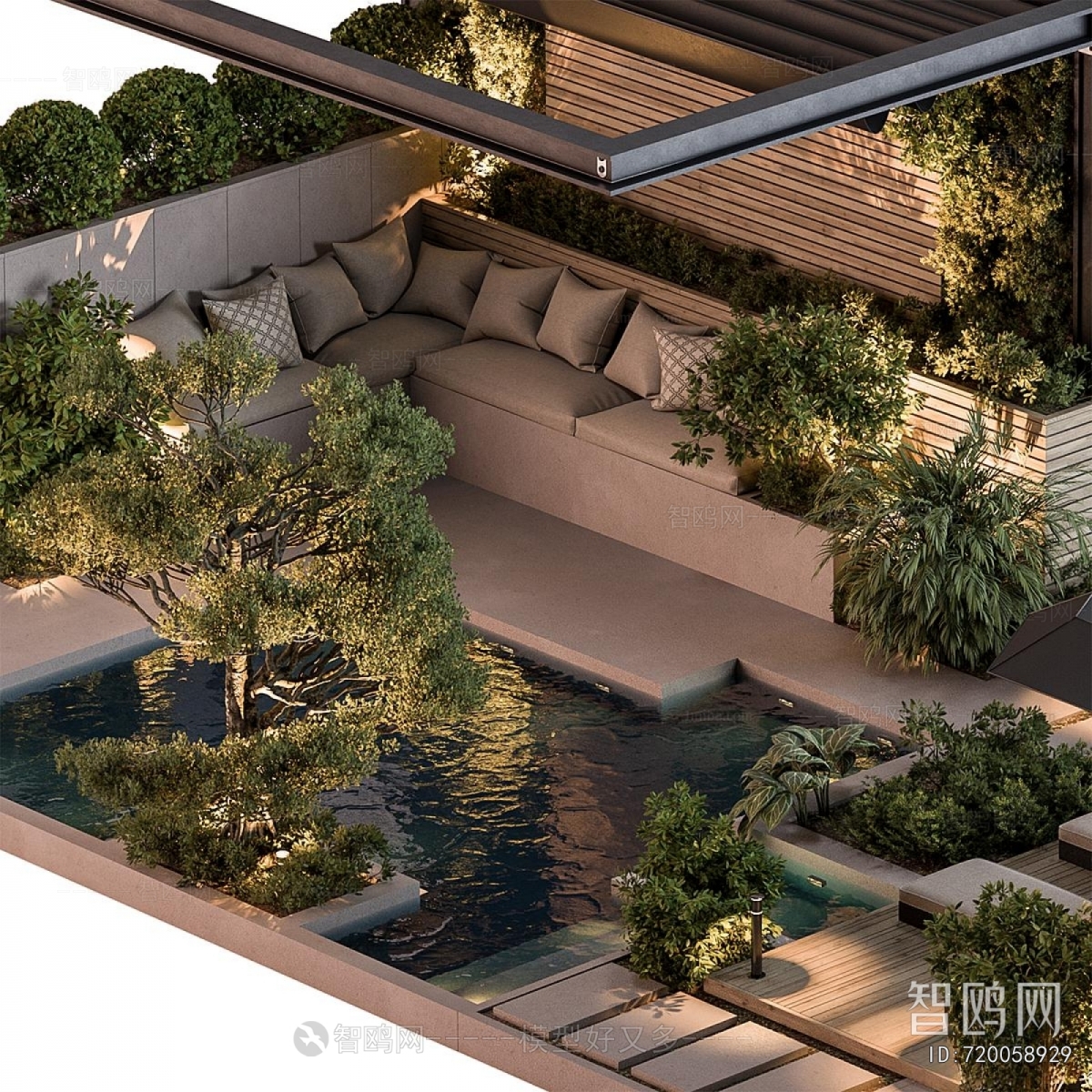 Modern Courtyard/landscape