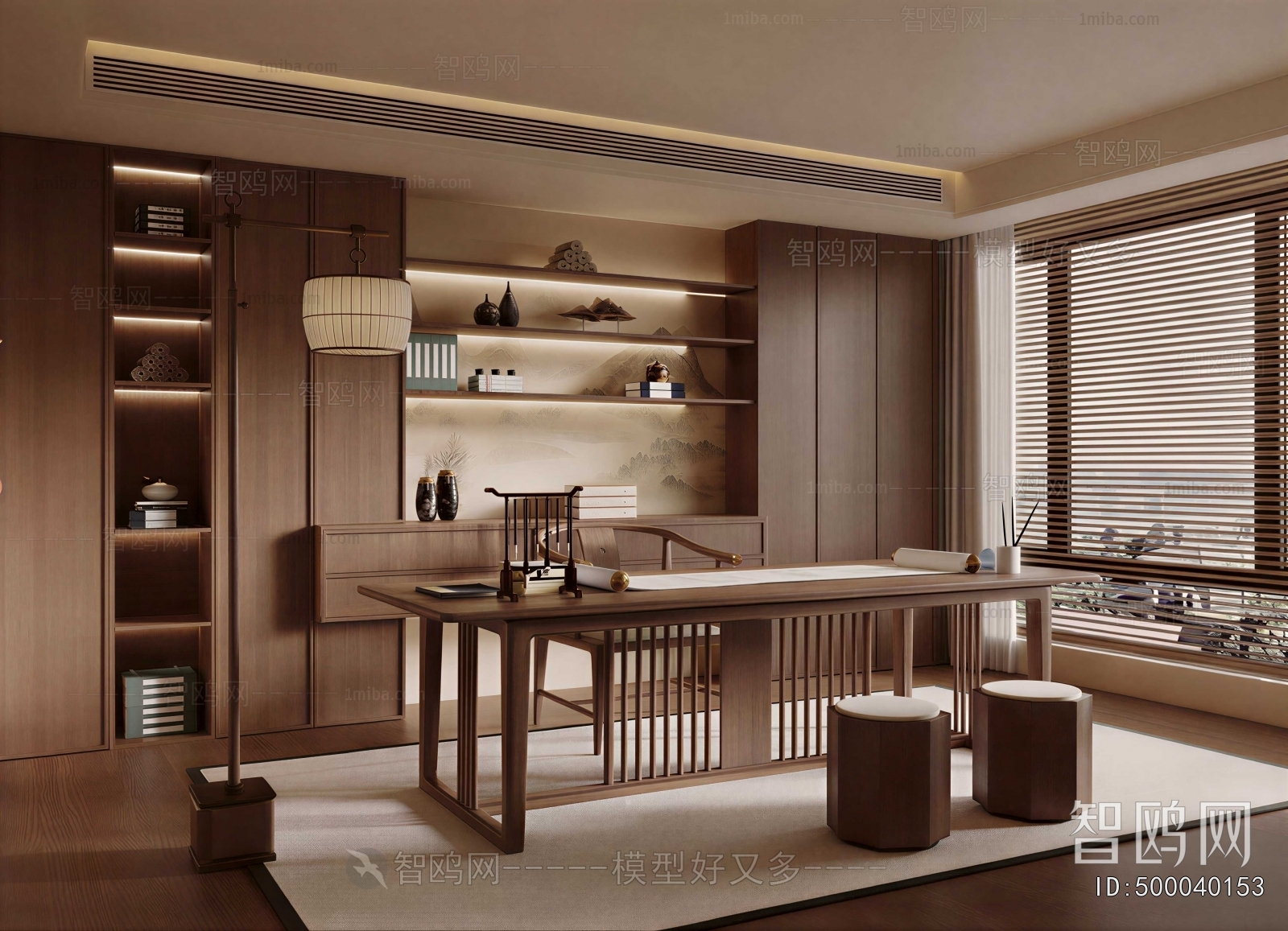 New Chinese Style Study Space